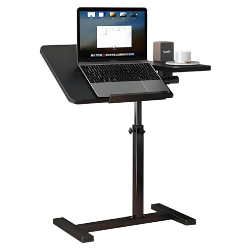 Elevating Side Table, Top Board Angle Adjustable, Casters, Nursing Table, Bedside Table, Sofa Side, Height Adjustable, Insert, Easy Assembly, Sofa Table, Bedroom, Nursing, Stability, Mini