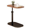 Elevating Side Table, Stepless Height Adjustable, Insert, Sofa Table, Bedroom, Nursing Care, Stable, Scratch Resistant (Walnut + Black)