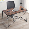 YEARCOLOR Simple Work Desk, Gaming Table, PC Desk, Study Desk, Foldable, Easy Assembly, Load Capacity 135KG, Wooden, Sturdy Structure, Stylish - Brown